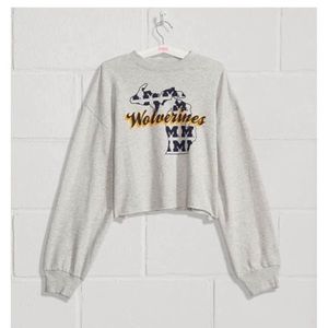 ✨VS PINK MICHIGAN WOLVERINES CROPPED CREWNECK✨